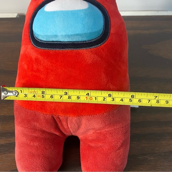 Max Among Us Red 12" Plush with Devil Horns Stuffed Animal - Picture 6 of 10